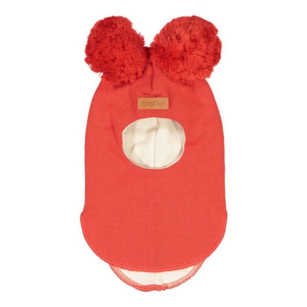 Baby/Kinder Schlupfmütze, Farbe rot, Marke Gugguu, nachhaltig hergestellt